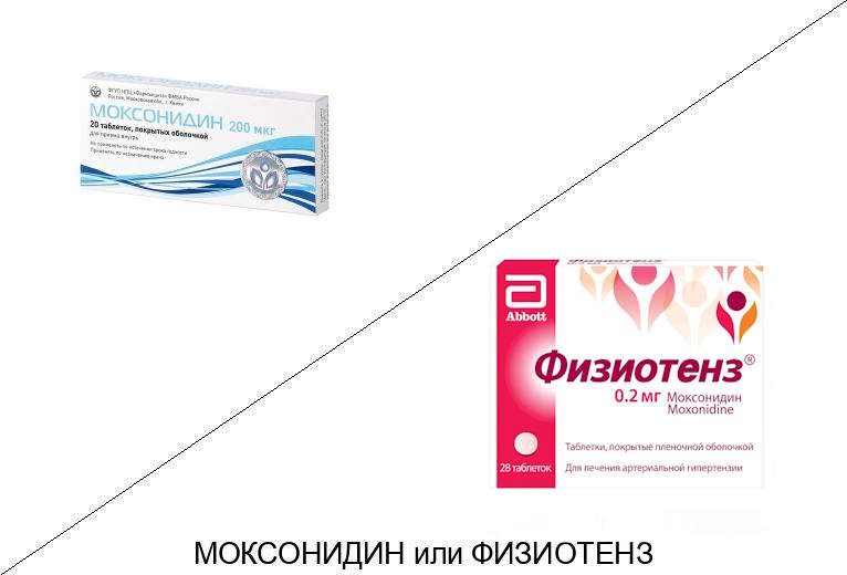 Что лучше Физиотенз или Моксонидин?