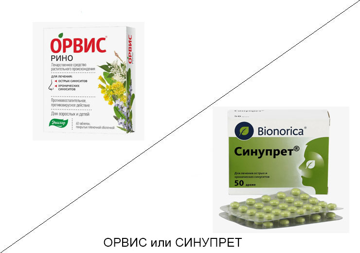 Что лучше Орвис или Синупрет? Что лучше Орвис или Синупрет?