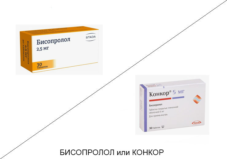 Бисопролол или Конкор: что лучше и в чём разница Бисопролол или Конкор: что лучше и в чём разница
