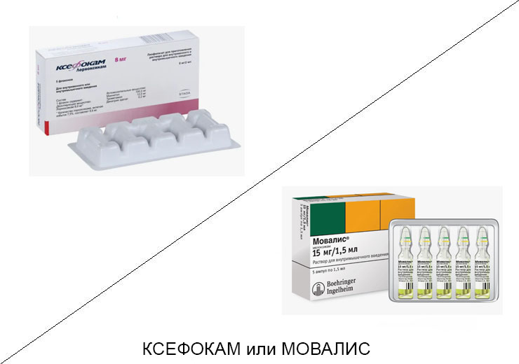 Ксефокам или Мовалис: что лучше и в чём разница