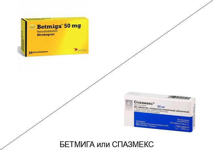 Бетмига или Спазмекс: что лучше и в чём разница