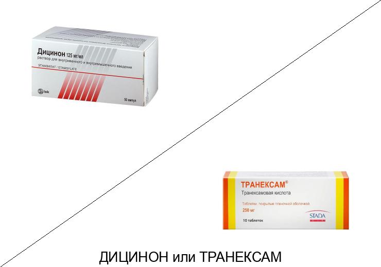 Дицинон или Транексам: что лучше и в чём разница Дицинон или Транексам: что лучше и в чём разница