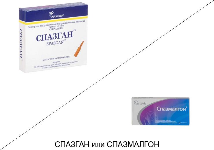 Спазмалгон или Спазган: что лучше и в чём разница