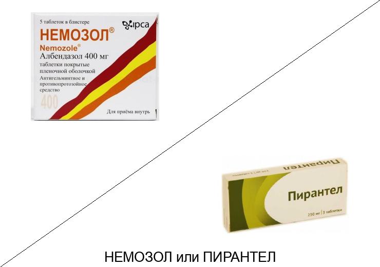 Пирантел или Немозол: что лучше и в чём разница