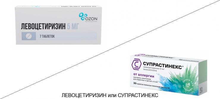 Левоцетиризин или Супрастинекс: что лучше и в чём разница