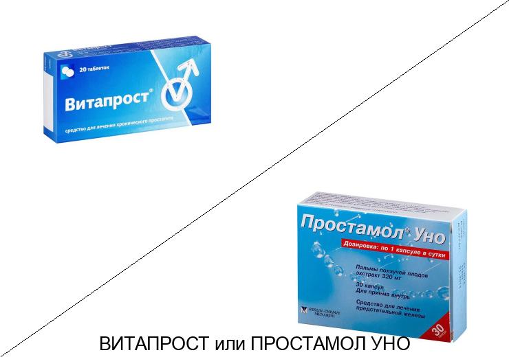 Витапрост или Простамол Уно: что лучше и в чём разница