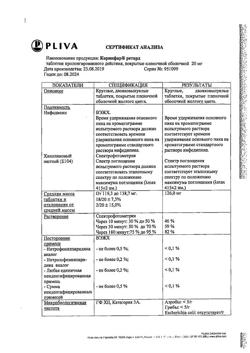 10084-Сертификат Коринфар ретард, таблетки с пролонг высвобождением покрыт.плен.об. 20 мг 50 шт-5