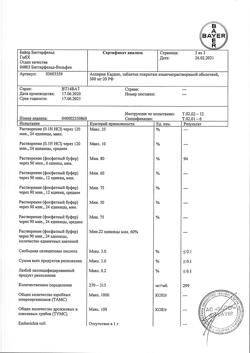 1009-Сертификат Аспирин кардио, таблетки 300 мг 20 шт-16