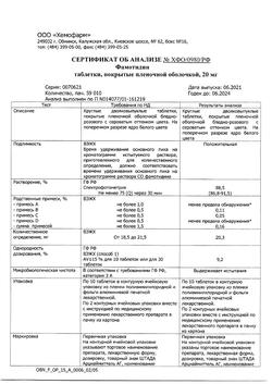 10101-Сертификат Фамотидин, таблетки покрыт.плен.об. 20 мг 20 шт-1