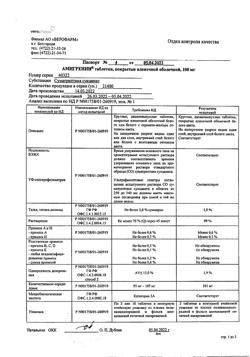 1104-Сертификат Амигренин таблетки, таблетки покрыт.плен.об. 100 мг 6 шт-8