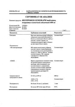 11827-Сертификат Ибупрофен-Хемофарм, таблетки покрыт.плен.об. 400 мг 30 шт-36