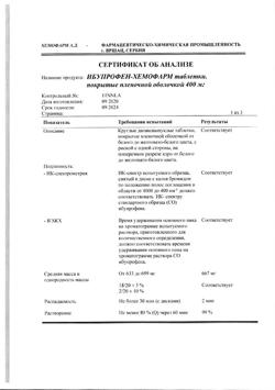 11827-Сертификат Ибупрофен-Хемофарм, таблетки покрыт.плен.об. 400 мг 30 шт-120