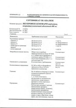 11827-Сертификат Ибупрофен-Хемофарм, таблетки покрыт.плен.об. 400 мг 30 шт-123