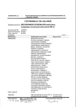 11827-Сертификат Ибупрофен-Хемофарм, таблетки покрыт.плен.об. 400 мг 30 шт-94