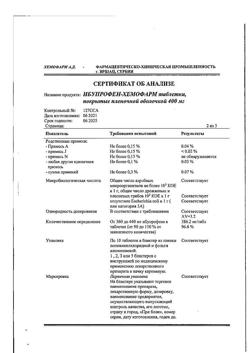 11827-Сертификат Ибупрофен-Хемофарм, таблетки покрыт.плен.об. 400 мг 30 шт-203