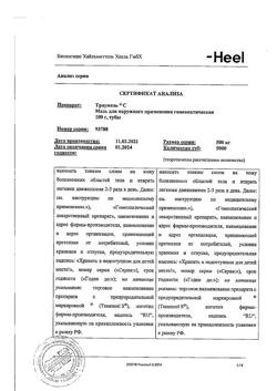 11935-Сертификат Траумель С, мазь для наружного применения гомеопатическая 100 г 1 шт-77