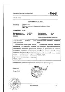 11935-Сертификат Траумель С, мазь для наружного применения гомеопатическая 100 г 1 шт-55