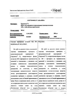 11935-Сертификат Траумель С, мазь для наружного применения гомеопатическая 100 г 1 шт-72