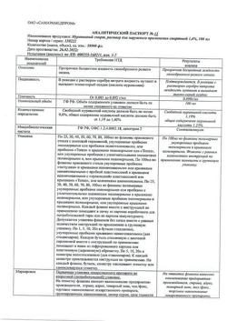 1219-Сертификат Муравьиный спирт, раствор для наружного применения 1,4 % 100 мл-5