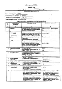 12655-Сертификат Аллафорте, таблетки пролонг действия 25 мг 20 шт-4