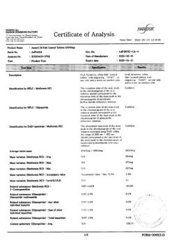 12739-Сертификат Амарил М, таблетки покрыт.плен.об. 2 мг+500 мг мг 30 шт-7