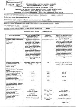 12872-Сертификат Арифон, таблетки покрыт.плен.об. 2,5 мг 30 шт-5