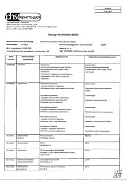 12994-Сертификат Ацетилсалициловая кислота, таблетки 500 мг 20 шт-34