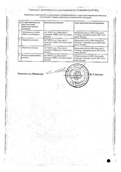 Сертификат ТЕЛМИСТА АМ ТАБЛЕТКИ 5 МГ+80 МГ   №28-1