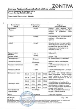 13112-Сертификат Баралгин М, таблетки 500 мг 20 шт-13