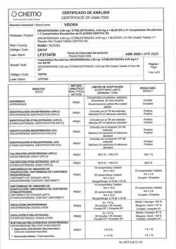 13671-Сертификат Видора, таблетки покрыт.плен.об. 3 мг+0,03 мг 28 шт-6