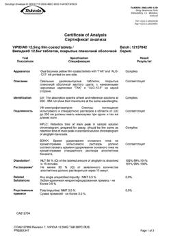 14073-Сертификат Випидия, таблетки покрыт.плен.об. 12,5 мг 28 шт-2