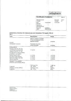 14208-Сертификат Амбробене, раствор для приема внутрь и ингаляций 7,5 мг/мл 100 мл 1 шт-10