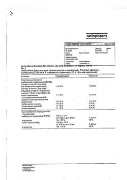 14208-Сертификат Амбробене, раствор для приема внутрь и ингаляций 7,5 мг/мл 100 мл 1 шт-35