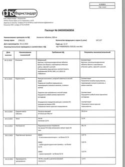14429-Сертификат Анальгин, таблетки 500 мг 10 шт-79
