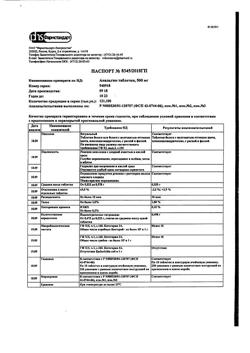14429-Сертификат Анальгин, таблетки 500 мг 10 шт-95