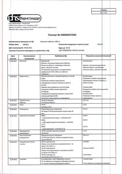 14429-Сертификат Анальгин, таблетки 500 мг 10 шт-1