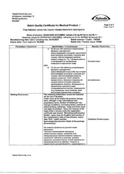 15429-Сертификат Варфарин, таблетки 2,5 мг 100 шт-63