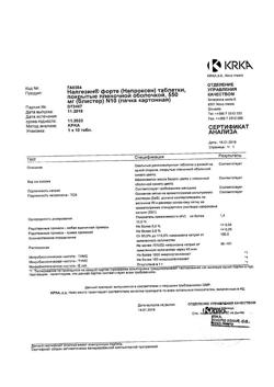 1562-Сертификат Налгезин форте, таблетки покрыт.плен.об. 550 мг 10 шт-1