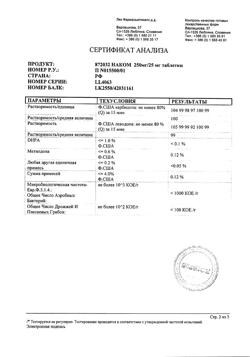 15794-Сертификат Наком, таблетки 250 мг+25 мг  100 шт-16
