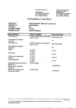 15794-Сертификат Наком, таблетки 250 мг+25 мг  100 шт-23