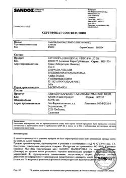 15794-Сертификат Наком, таблетки 250 мг+25 мг  100 шт-26