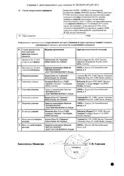 Сертификат МЕЗИМ ПРО ТАБЛЕТКИ КИШЕЧНОРАСТВОРИМЫЕ ПОКРЫТЫЕ ОБОЛОЧКОЙ    №20-2