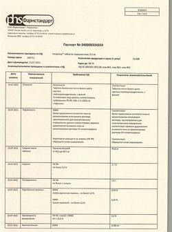 16440-Сертификат Нитрокор, таблетки подъязычные 0,5 мг 40 шт-20