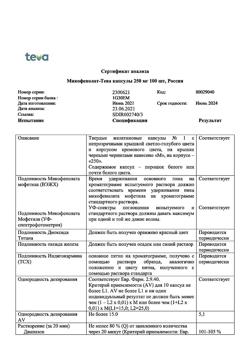 16538-Сертификат Микофенолат-Тева, капсулы 250 мг 100 шт-13