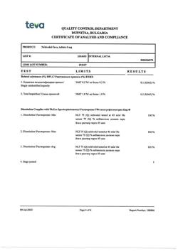 17020-Сертификат Небиволол-Тева, таблетки 5 мг 56 шт-4