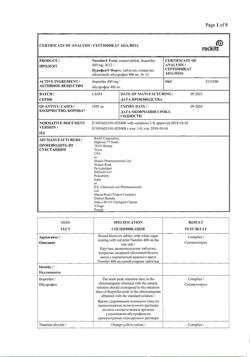 17343-Сертификат Нурофен Форте, таблетки покрыт.об. 400 мг 12 шт-24