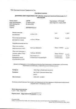 17417-Сертификат Динамико Лонг, таблетки покрыт.плен.об. 5 мг 28 шт-3