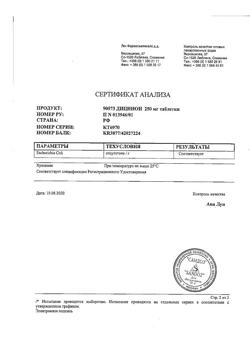 17593-Сертификат Дицинон, таблетки 250 мг 100 шт-45