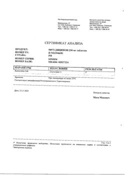 17593-Сертификат Дицинон, таблетки 250 мг 100 шт-74