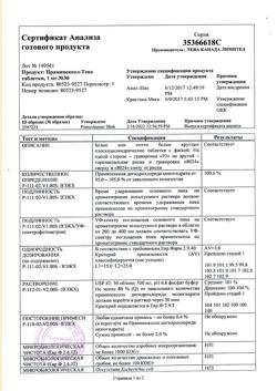 18029-Сертификат Прамипексол-Тева, таблетки 1 мг 30 шт-1